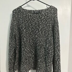 Buffalo David Bitton Black & White Marled Scoopneck Sweater